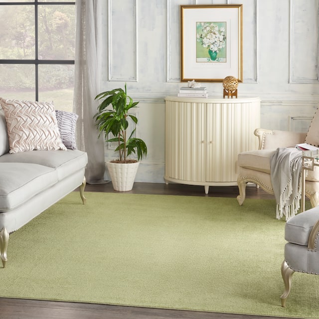 Nourison Essentials Solid Contemporary Indoor/ Outdoor Area Rug - 9' x 12' - Green