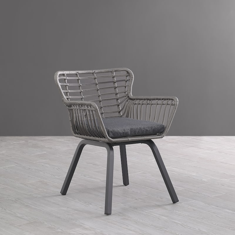 Nestable Wicker Haven Chair Set (Set of 2) - N/A