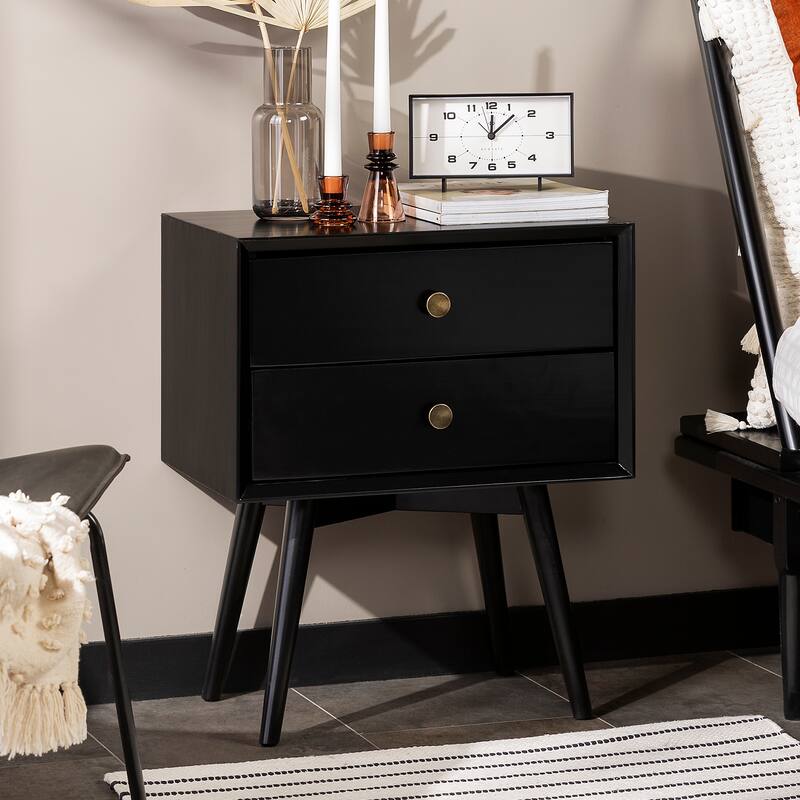 Middlebrook Mid-Century Modern Solid Wood 2-Drawer Nightstand