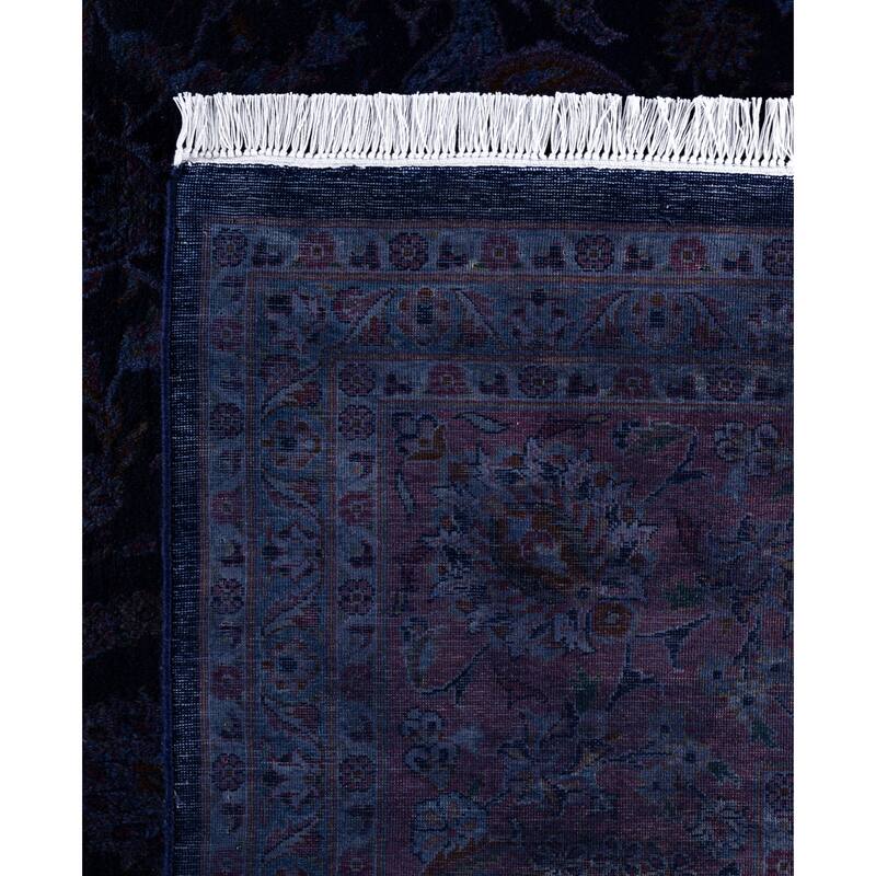 Overdyed One-of-a-Kind Hand-Knotted Area Rug - Purple - 10' 0" x 14' 0"