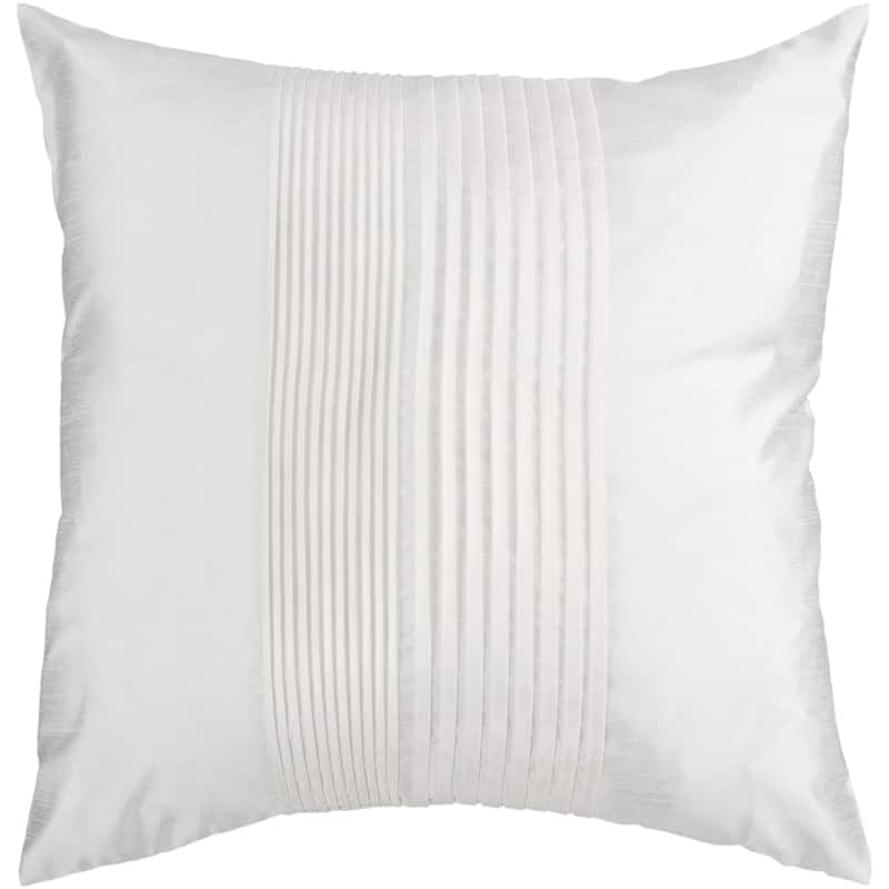 Livabliss Hind Decorative 18-inch Shiny Square Pleated Throw Pillow