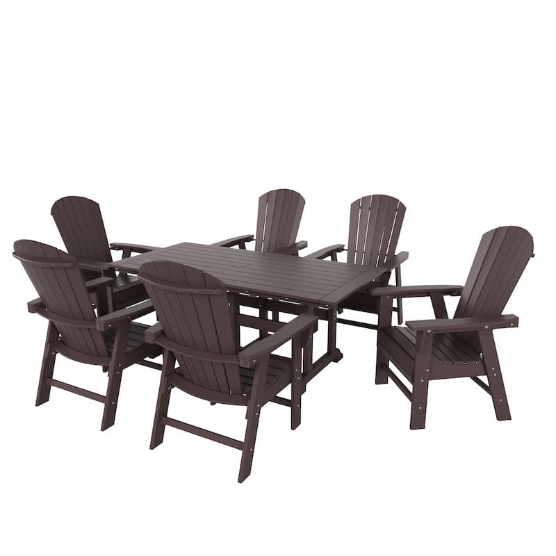 Altura 7-Piece Poly Eco-Friendly All Weather Outdoor Dining Set with Armchairs