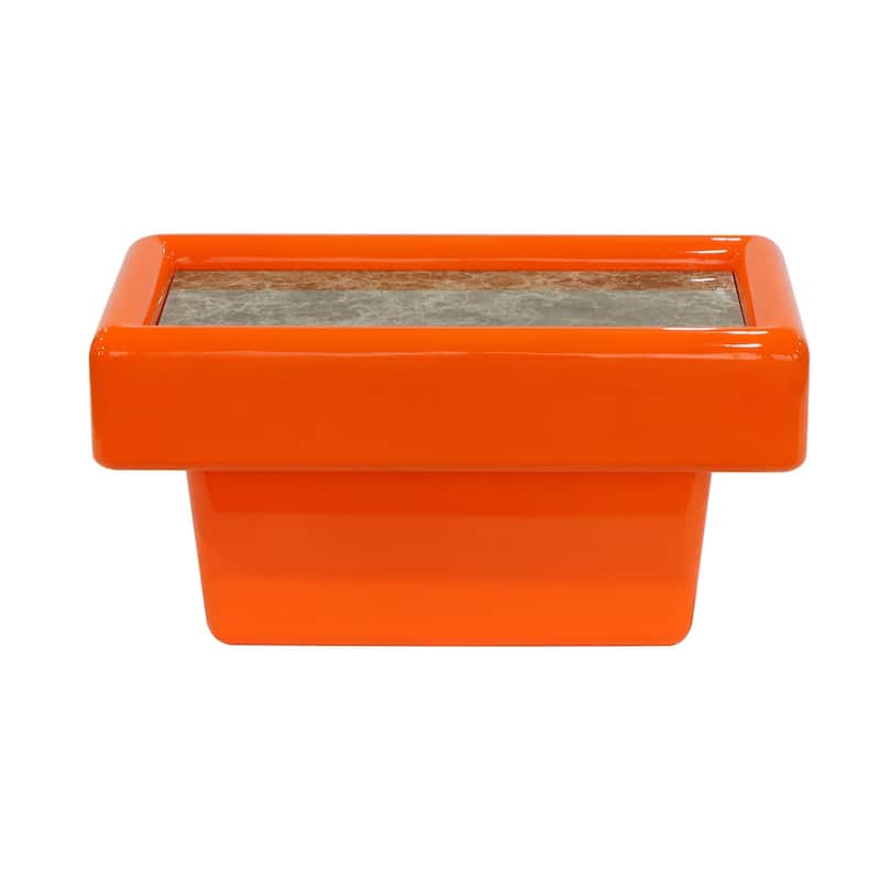 Gattis Home High Glossy Marble End Table