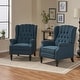 preview thumbnail 14 of 34, Walter Tufted Fabric Recliners (Set of 2) by Christopher Knight Home Navy Blue + Dark Brown