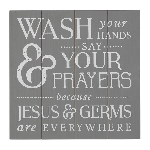 Stratton Home Decor Jesus and Germs Bathroom Wall Art. Opens flyout.