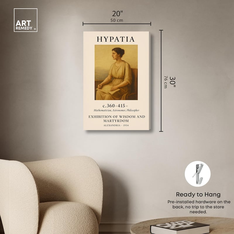Early Female Scientist Canvas by Art Remedy, Gallery Wrapped