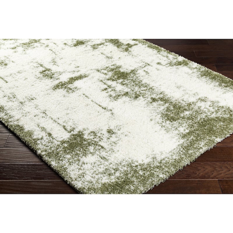 Livabliss Cloudy Shag Glam Abstract Area Rug