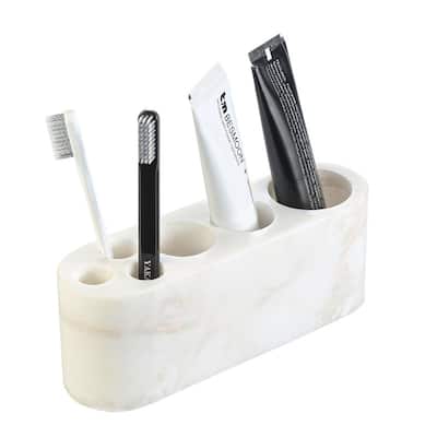 Toothbrush Holder for Bathrooms - Karibib Ice - 8.4"L x 2.5"W x 3.12"H