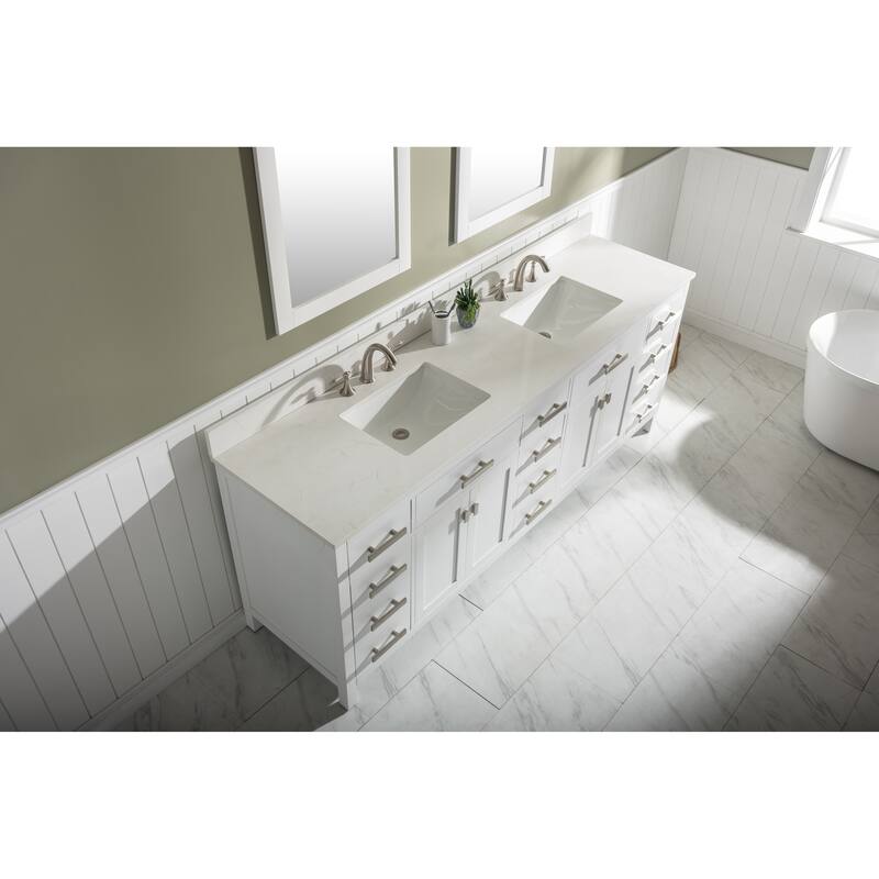 Valentino 84" Double Vanity in White