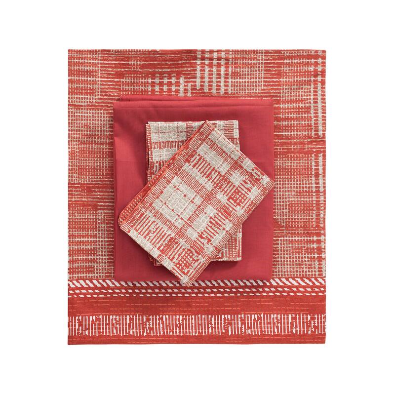 SUSSEXHOME Orange in West Queen Size Duvet Cover Set, Hypoallergenic