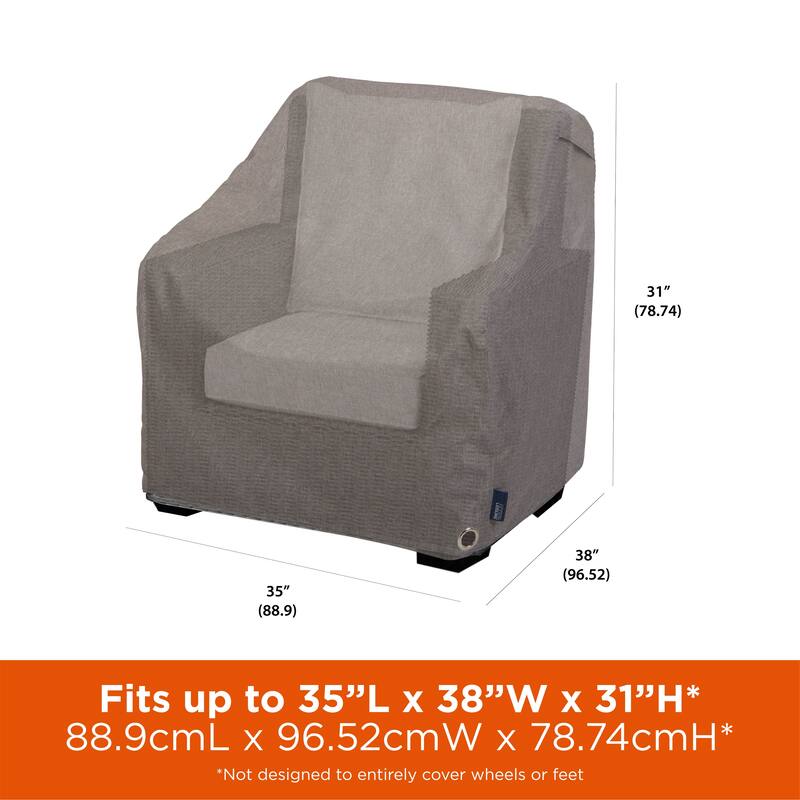 Modern Leisure Garrison Patio Deep Chair Cover, 35" W x 38" D x 31" H, Gray