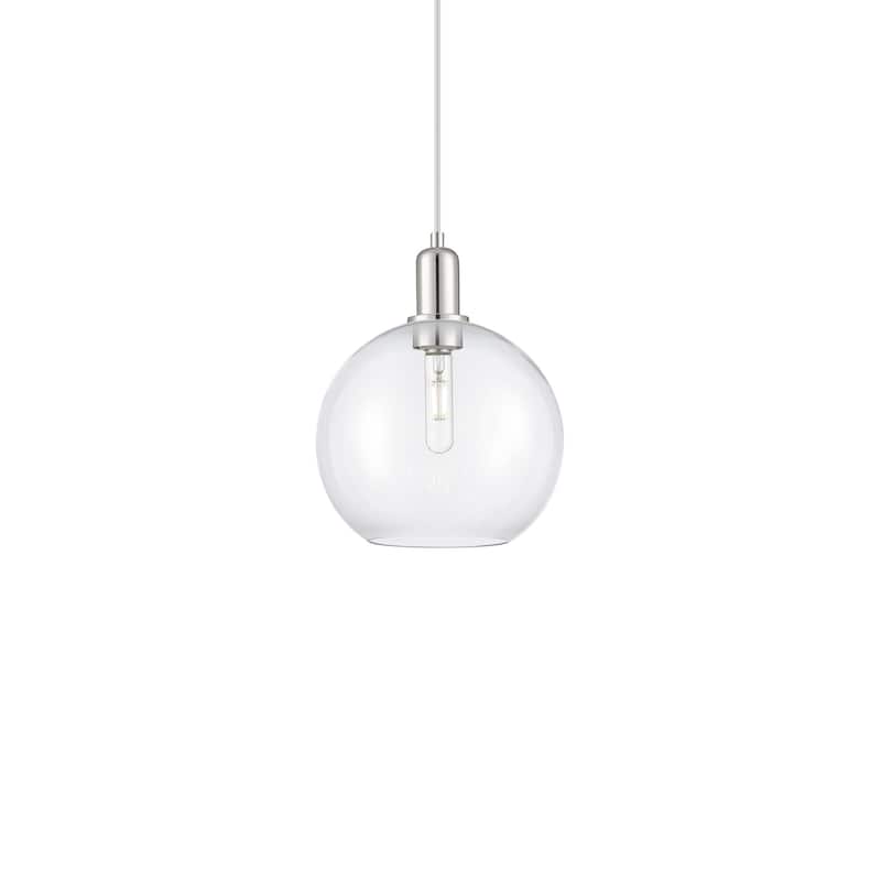 Innovations Lighting 716-1P-13-10 Athens Pendant Athens 10" Wide Mini - Polished Nickel / Clear