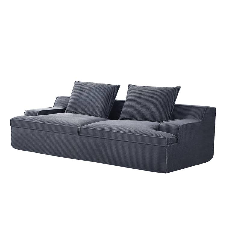 4 Seater Ergonomic Compressed Sofa Oversized Corduroy Couch