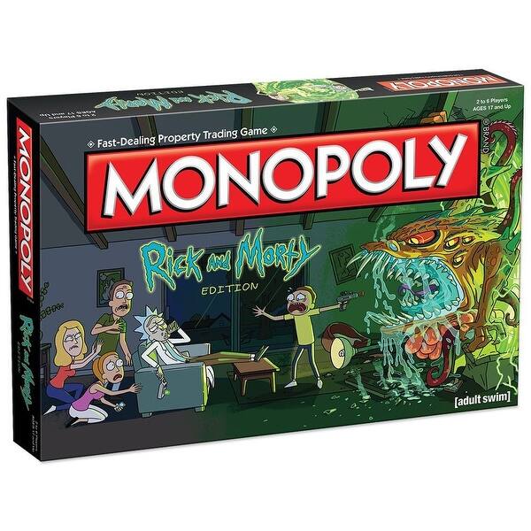 Shop Rick And Morty Monopoly Board Game Multi Overstock 17009705