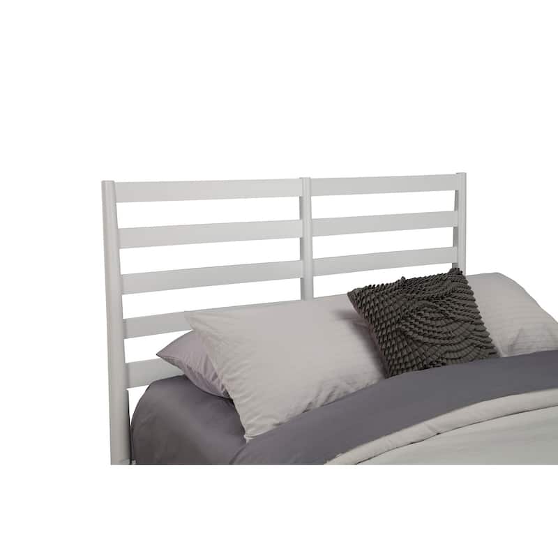 California King Bed with Headboard - Handmade Wooden Platform Bed Frame, White Finish, 90"L x 76.5"W