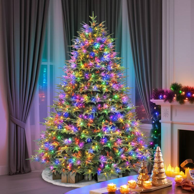 Puleo International 6.5' Pre-Lit Artificial Fraser Fir Tree with 800 Dual-Color LED Lights