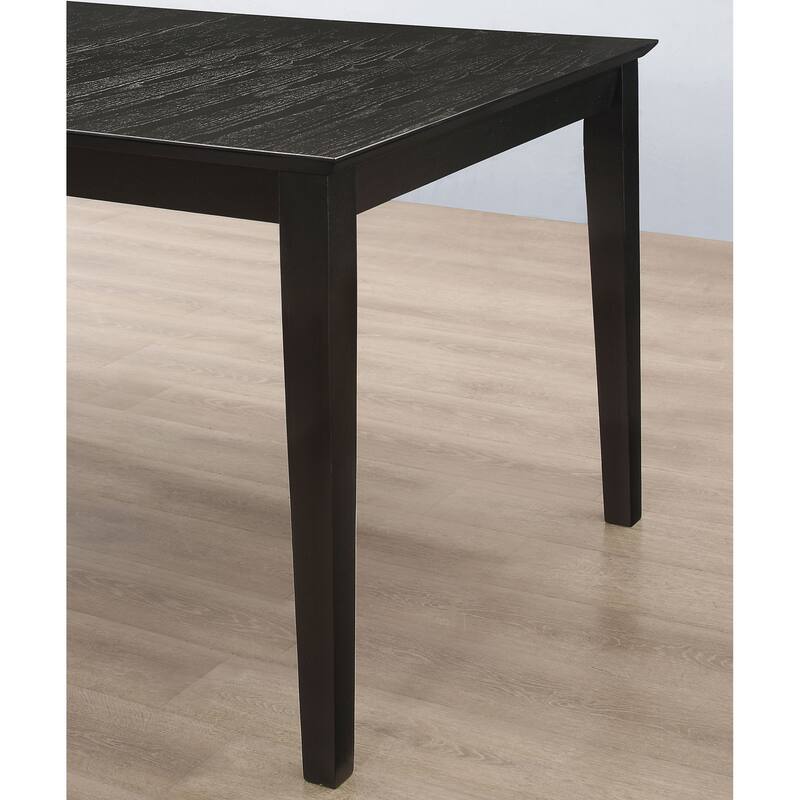 Alexander Black Rectangular Extension Leaf Dining Table