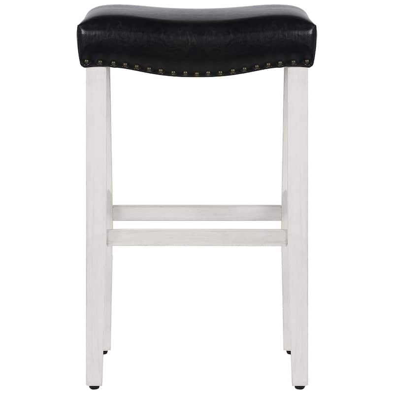 Jameson Upholstered Polyester Antique White 29 Inch Bar Stool (Set Of 2)