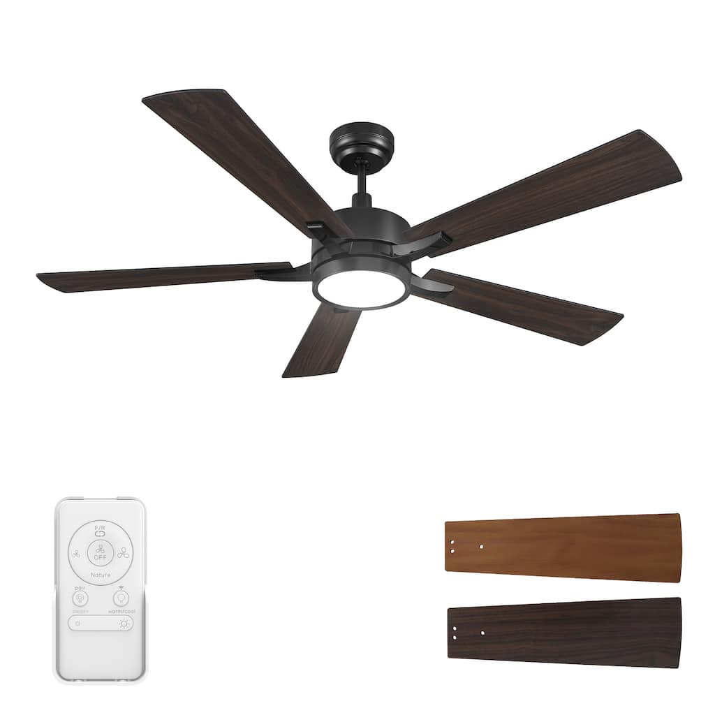 CARRO Elliott 56" 5-Blade Smart Ceiling Fan with Light and Remote