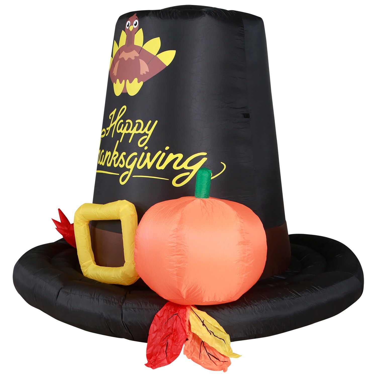 Holidayana 6 Ft Tall Inflatable Thanksgiving Pilgrim Hat Decoration Thanksgiving Blowup Yard Decor Overstock 29580052