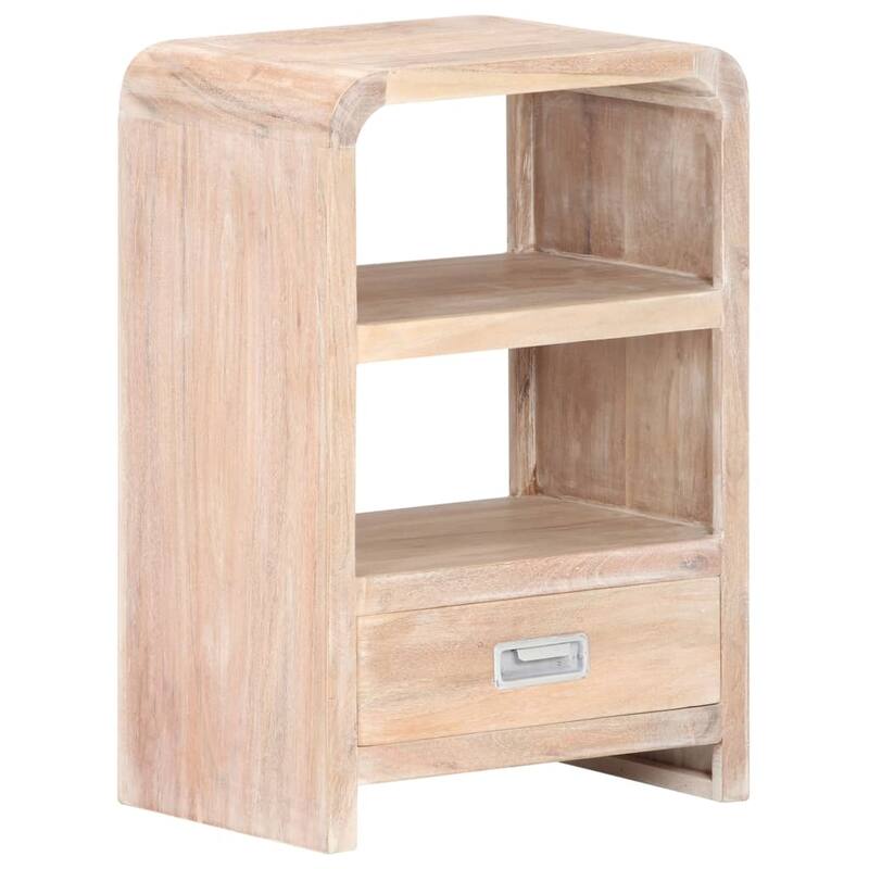 vidaXL Bedside Table 15.7"x11.8"x23.6" Solid Acacia Wood