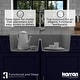 preview thumbnail 20 of 74, Karran 33" Top Mount Double Equal Bowl Quartz Kitchen Sink Kit - 33" x 22" x 9"