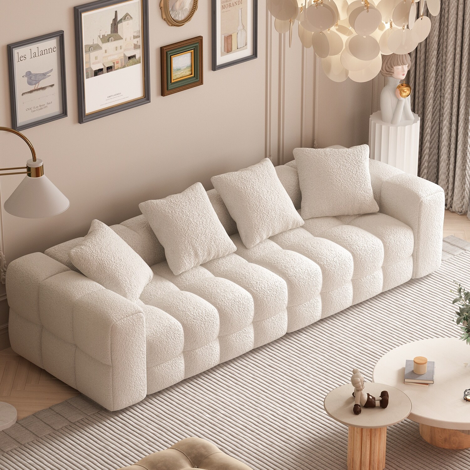 2 Seater Teddy Velvet Sofa Modern Small Couch Love Seat Settee Home