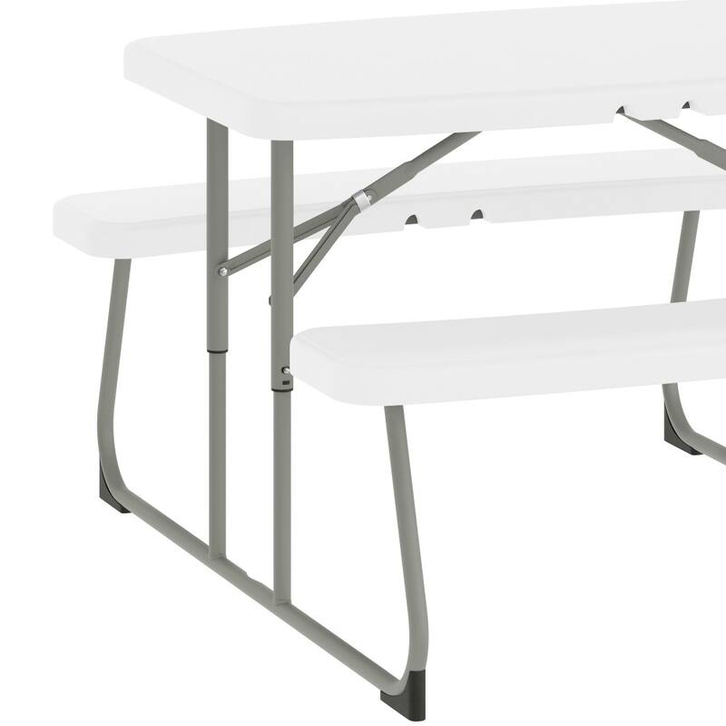 Indoor/Outdoor Commercial Grade Kids Folding Picnic Table with Benches - 37.5"D x 32.625"W x 21.5"H