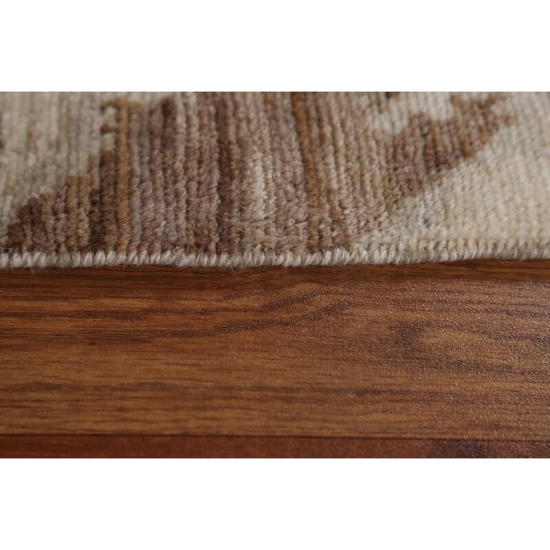 Abstract Turkish Oriental Home Decor Area Rug Hand-knotted Wool Carpet - 3'11" x 4'9"