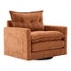 preview thumbnail 32 of 47, GALDWIN Chenille Upholstered 360°Degree Swivel Mid Century Modern Arm Chair for Living Room