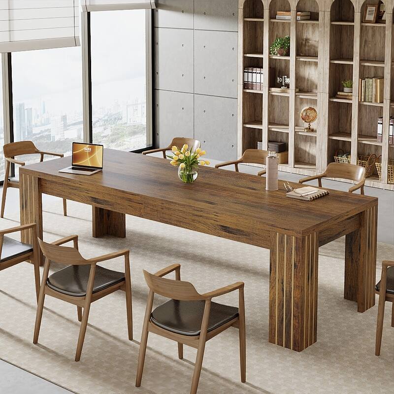 78.74 Inch Rectangular Conference Room Table for 6-8 People - 78.74" W x 27.56" D x 29.53" H