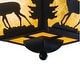preview thumbnail 7 of 9, Bryce 14-in W Bronze Rustic Deer Flush Mount Ceiling Light Fixture - 14-in W x 5.75-in H x 14-in D