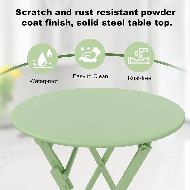 Outdoor Patio Foldable Bistro Set for Bar Garden Backyard