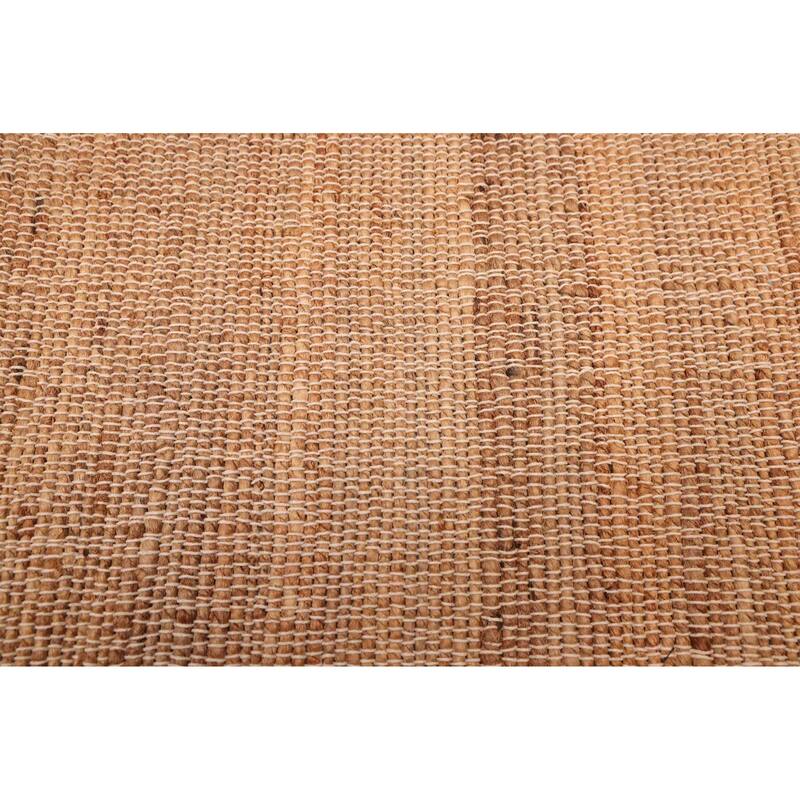 ECARPETGALLERY Flat-Weave Palas Denizli Tan Jute Kilim - 5'3 x 7'7