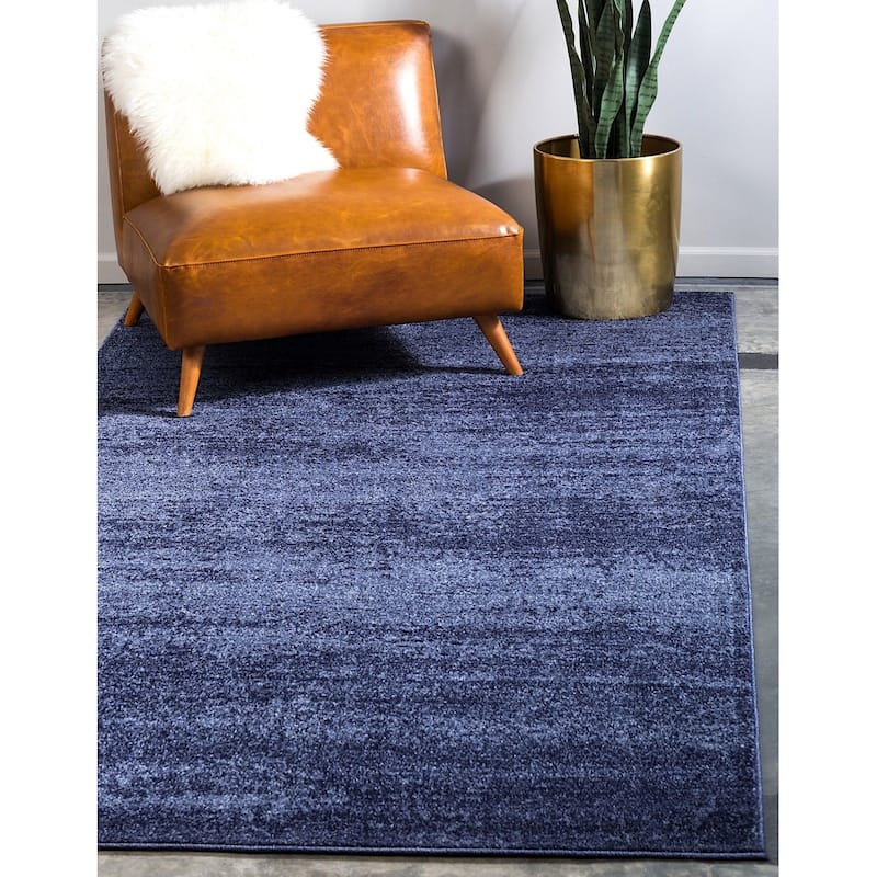 Contemporary Weby Collection Area Rug - 10'x13' - Navy Blue