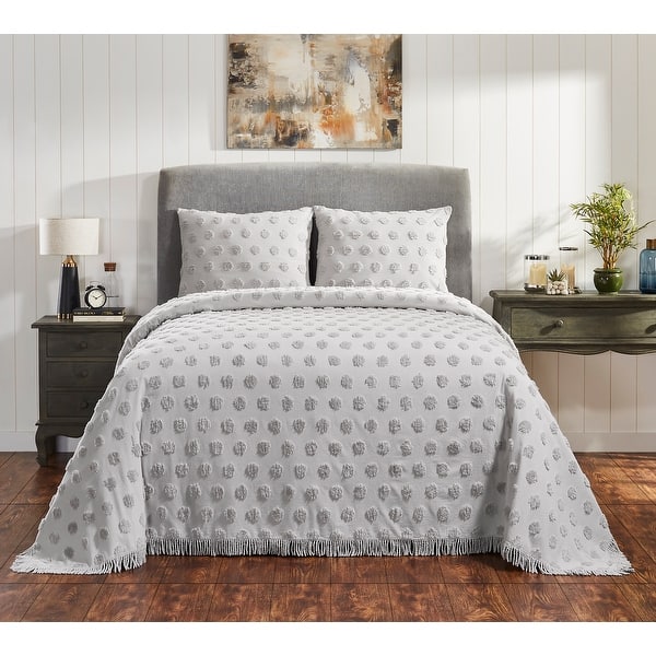 Fabstyles Tufted Venice Chenille Cotton 3 Piece Bedspread Quilt Set Overstock 33046287