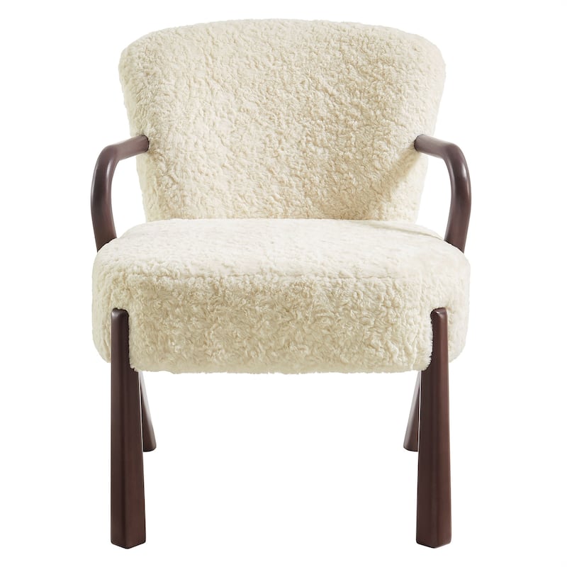 Arden Faux Shearling Accent Armchair