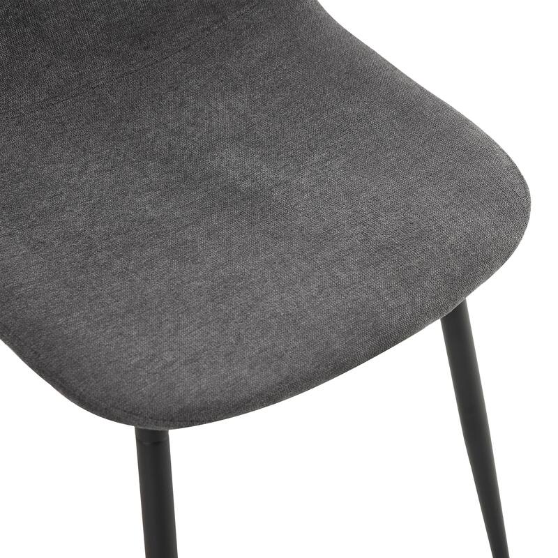 7-Piece Dining Table Set for 6, 55" Wood Kitchen Table with 6 Upholstered Chairs for Dining Room and Small Spaces