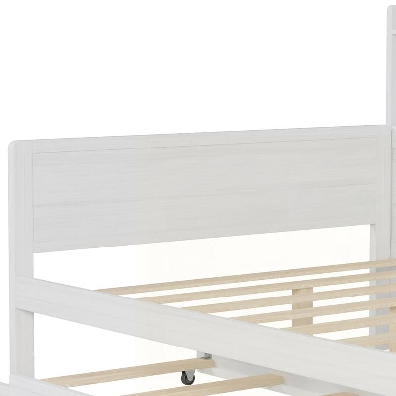 Wooden Daybed with Storage Shelves