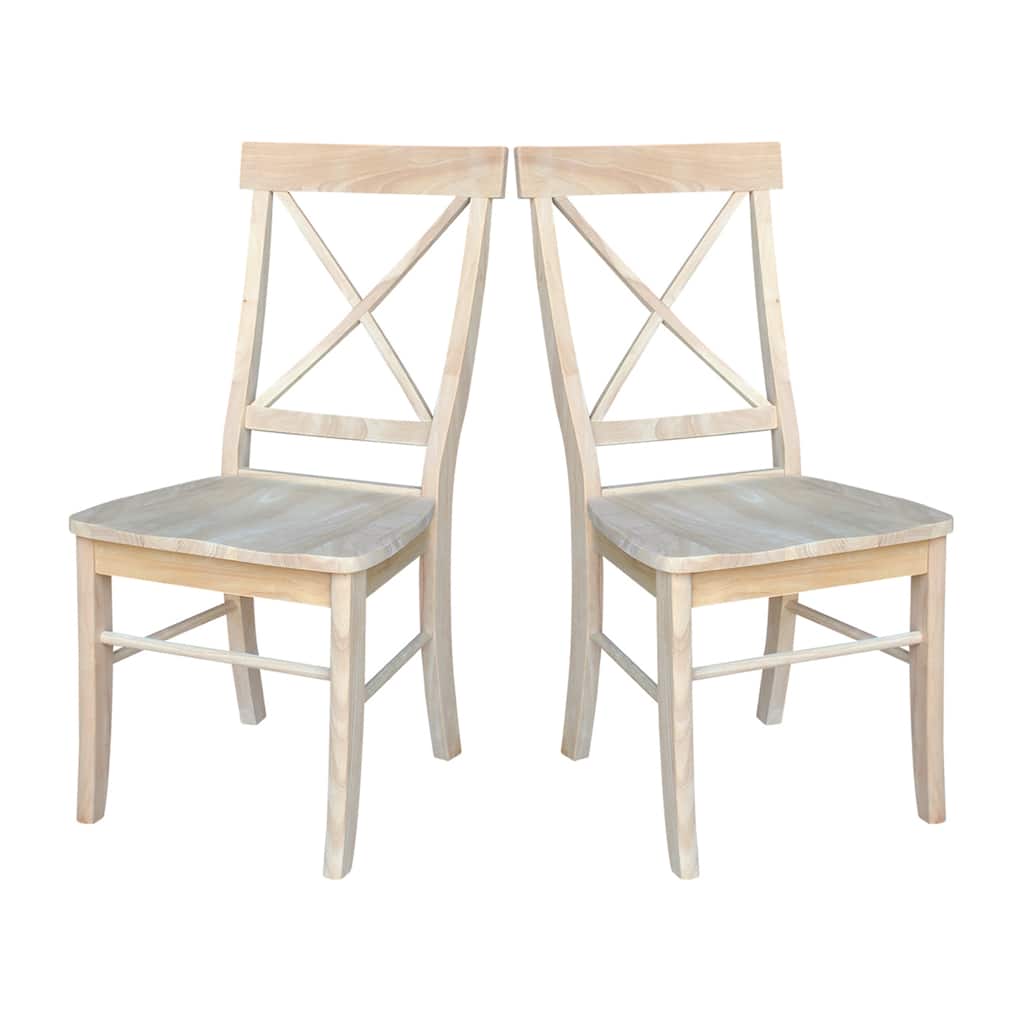 Set of Two X-Back Dining Chairs