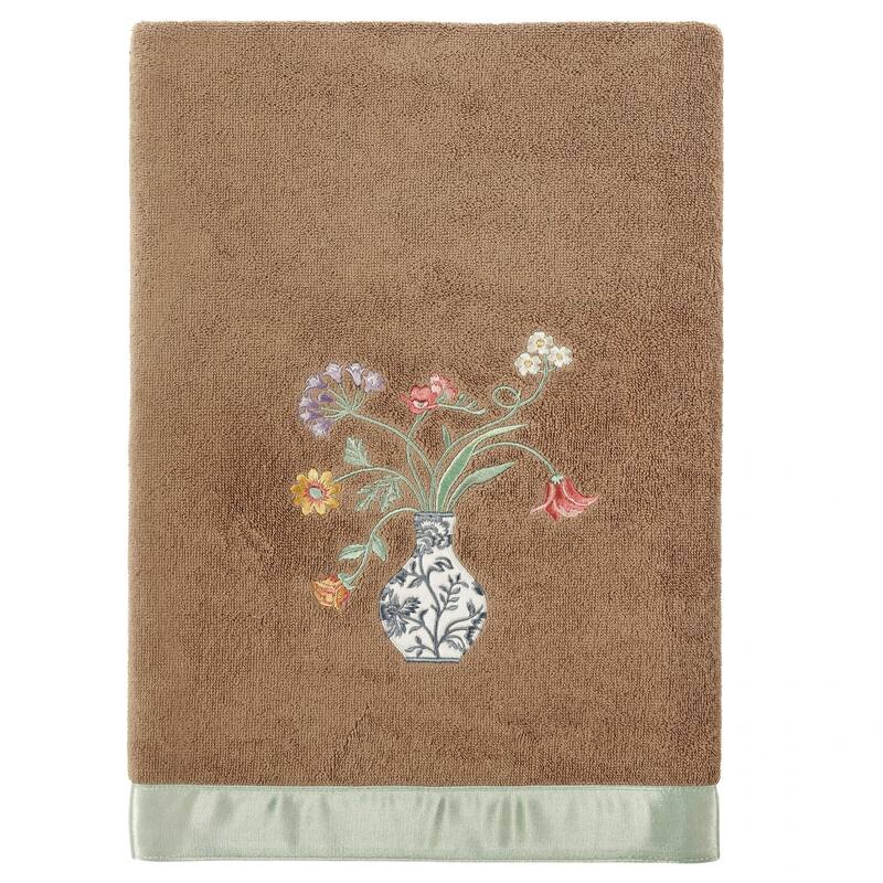 Authentic Hotel and Spa 100% Turkish Cotton Stella 4PC Embellished Towel Set