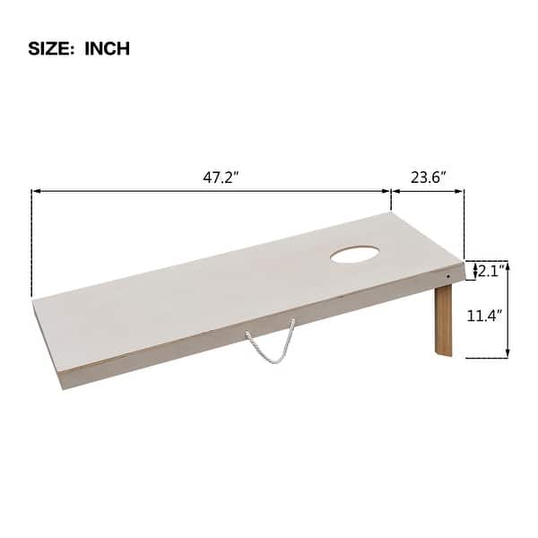 4 x 2'', Portable Outdoor Yard Cornhole Game with 2 Wooden Cornhole Boards, 8 Corn Hole Toss Bags & Bean Bags (Set of 2)