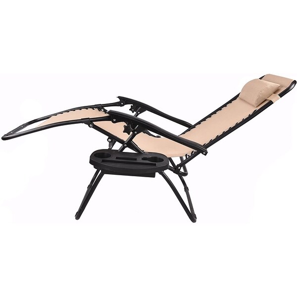 sun lounger with cup holder