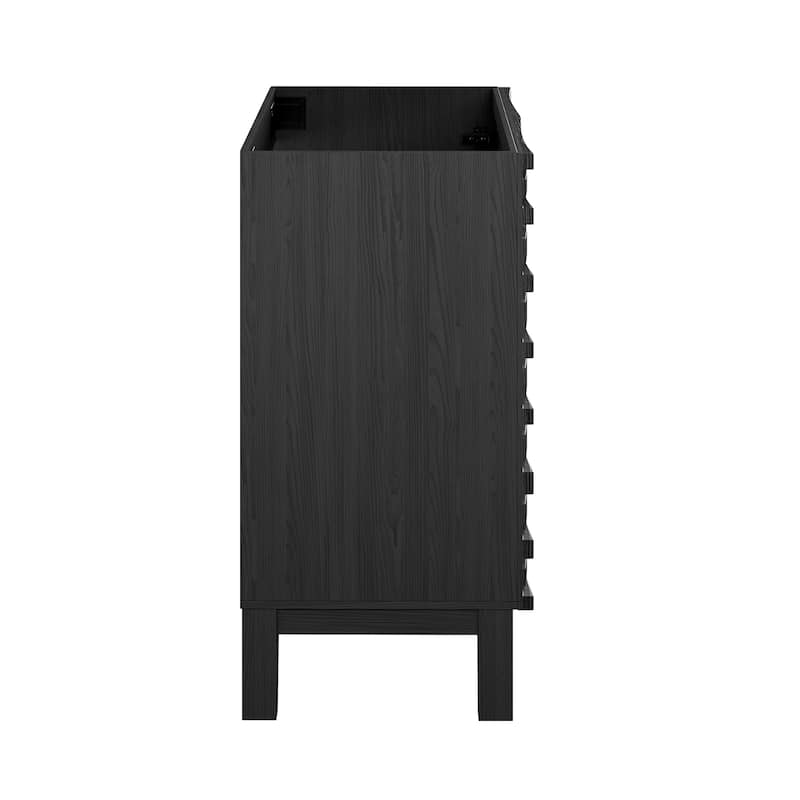 Cascade 30" Freestanding Bathroom Vanity Cabinet Without Top In Black Oak - 30