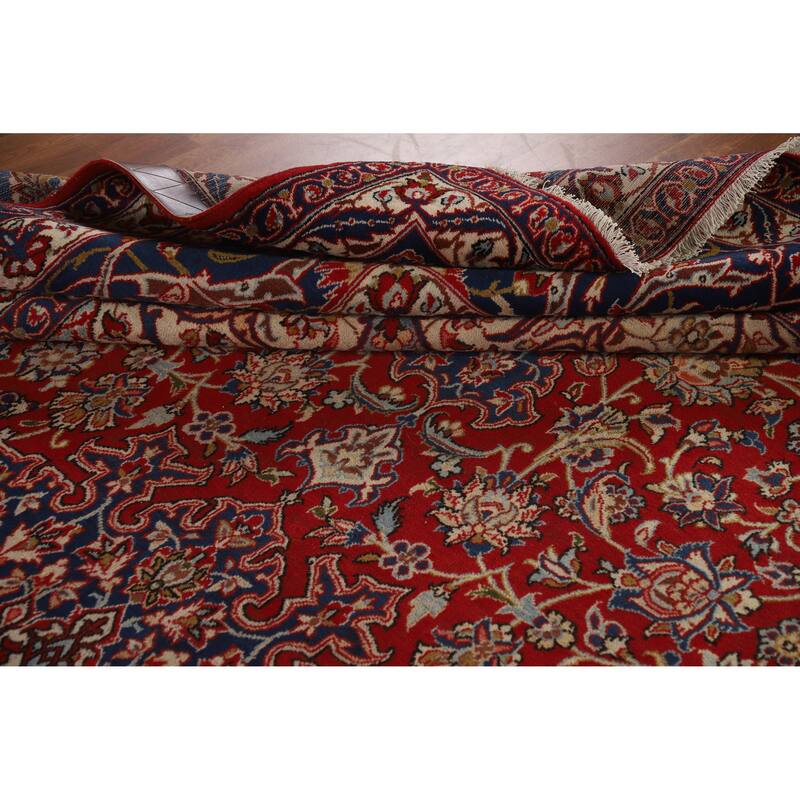 Hand Knotted Oriental 100% Wool Carpet Traditional Floral Red Najafabad Area Rug - 16' 8'' X 10' 4''