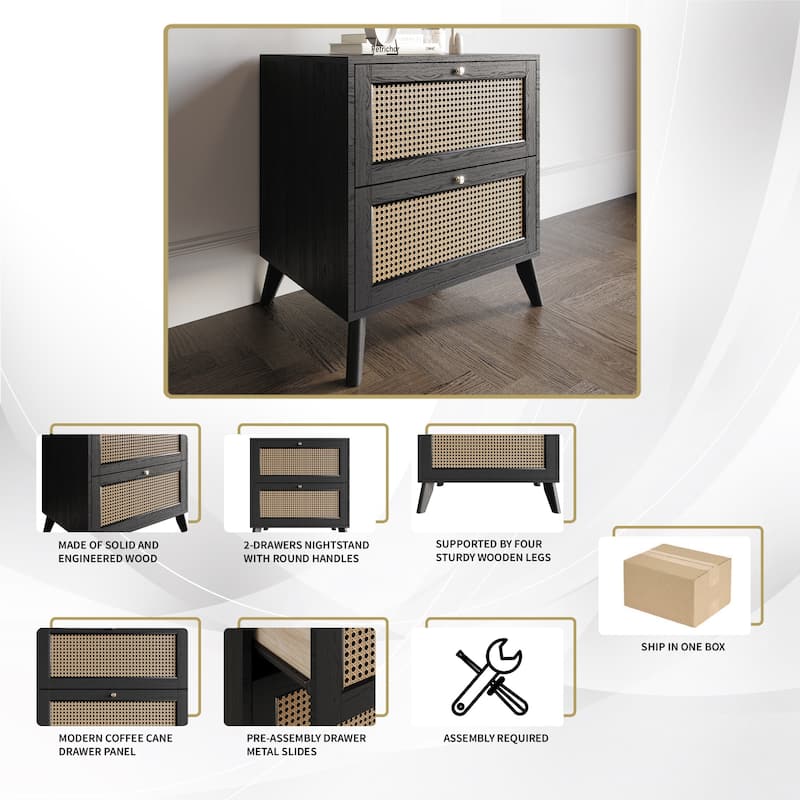 CraftPorch 4-pieces Mid-Century Modern Bedroom Set