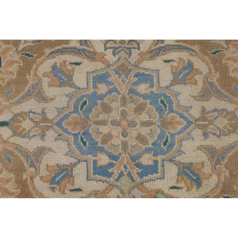 Traditional Mashad Persian Vintage Area Rug Handmade Wool Carpet - 8'1" x 11'5"