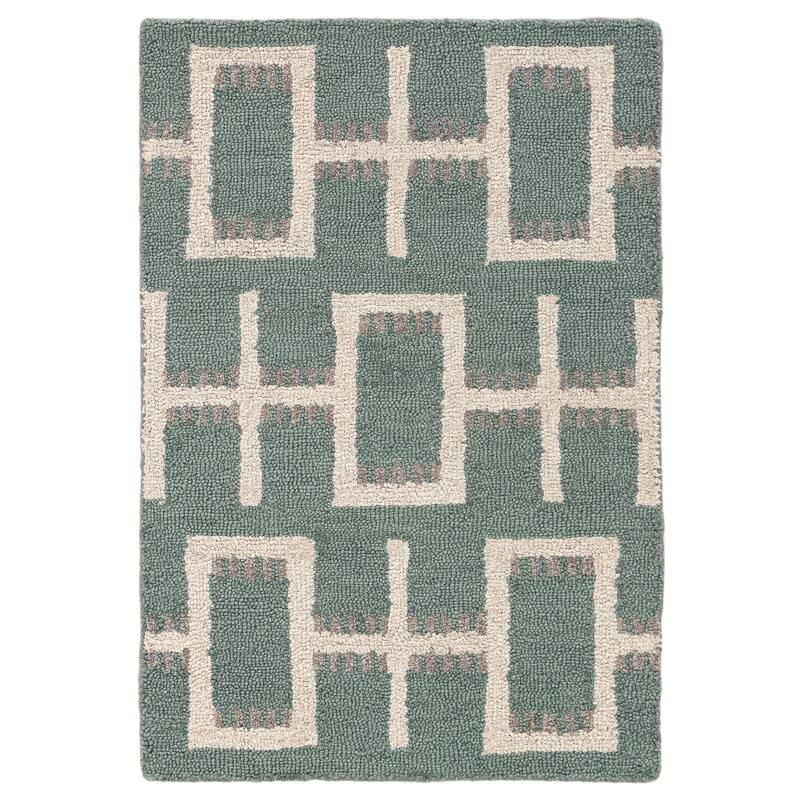 Terra by Obeetee Freya Frida Green Rug - Green/Teal - 2' x 3'