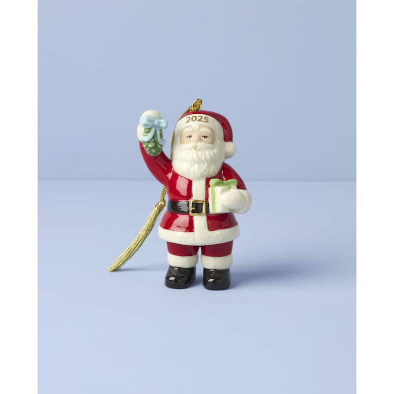 Lenox 2025 Santa with Mistletoe Ornament