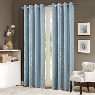 Bexley Foil Print Leaves Window Curtain